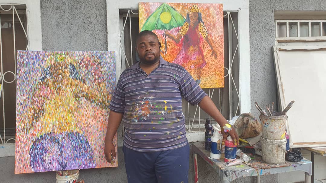 Le peintre Baba Tshikama et 13 artistes plasticiens au coeur d’une exposition à l’espace Bakeli