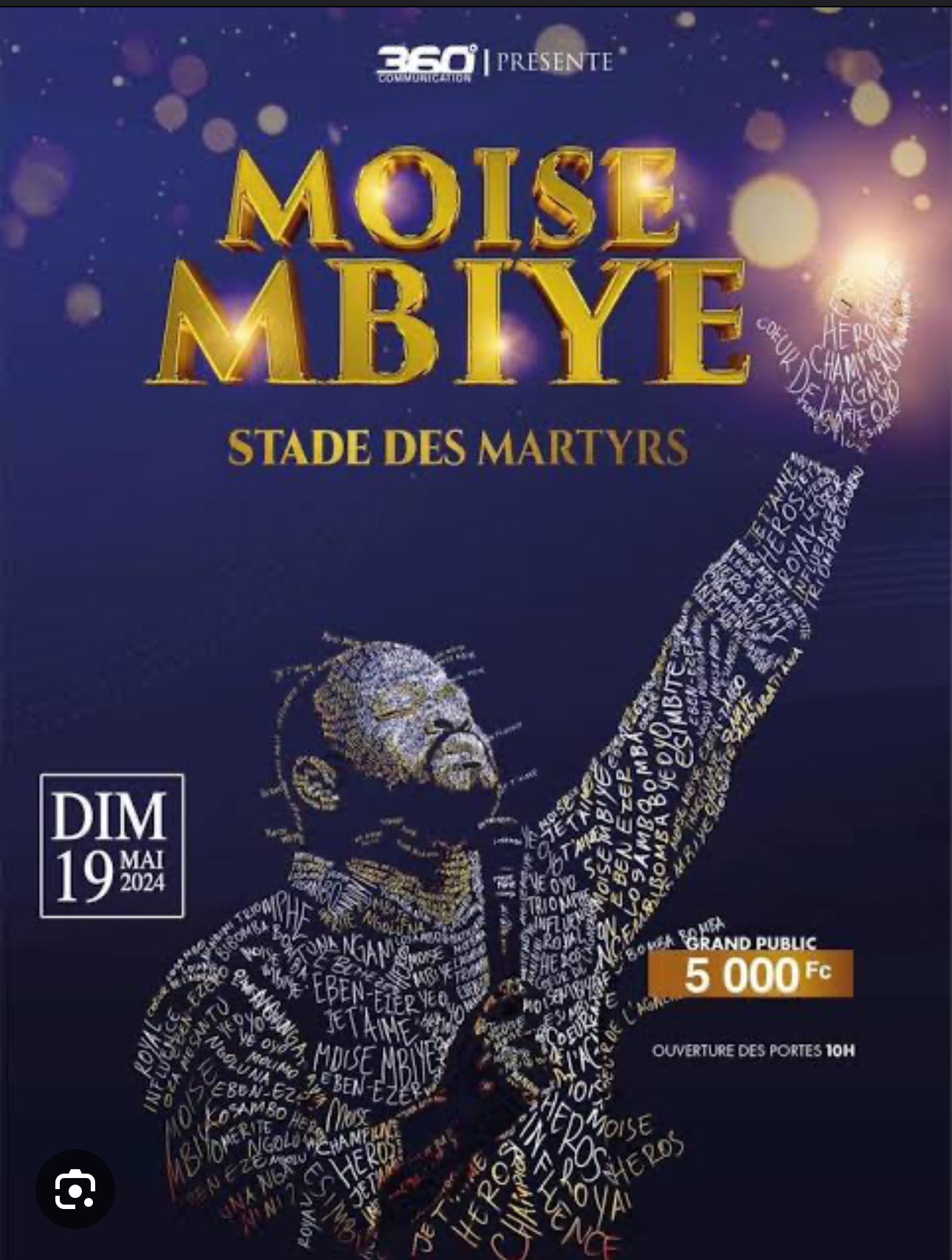 Le concert de Moïse Mbiye est maintenu au stade des martyrs !