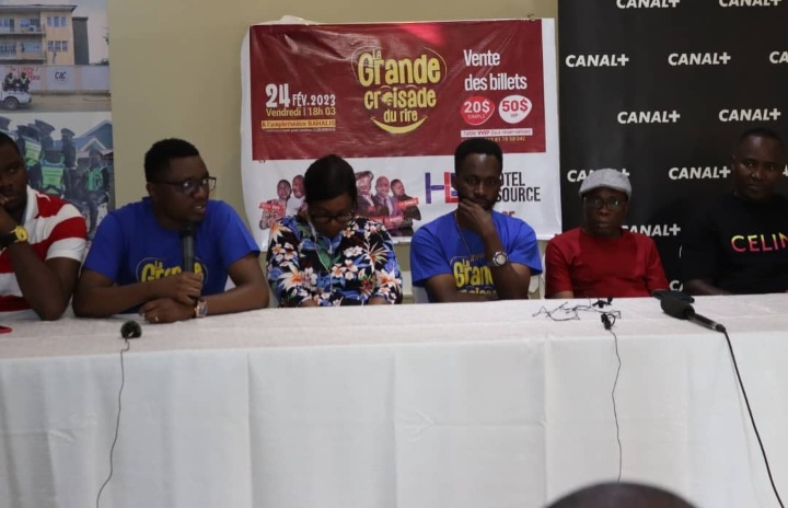 Haut-katanga : Le collectif de la Grande Croisade du Rire devant la presse de Lubumbashi