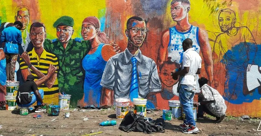 Nord-Kivu : Des Peintures murales à Goma pour sensibiliser sur la paix et l’environnement !