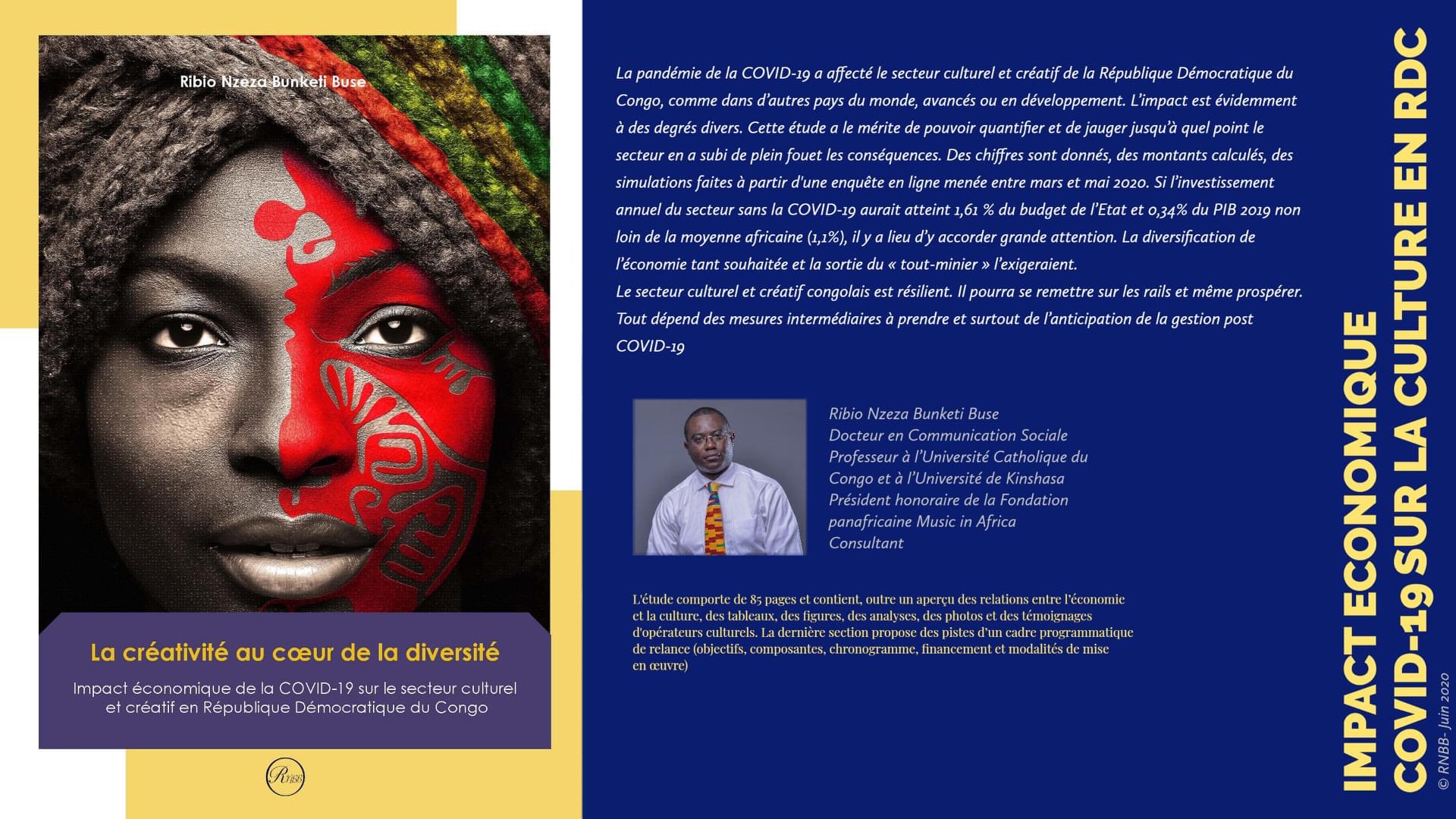 Etude : l’impact économique de la Covid19 sur le secteur culturel et créatif en RDC