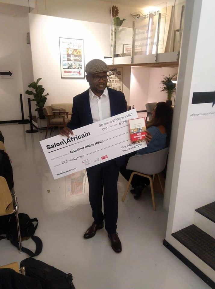 Genève : Blaise Ndala remporte le prix Ahmadou-Kourouma 2021