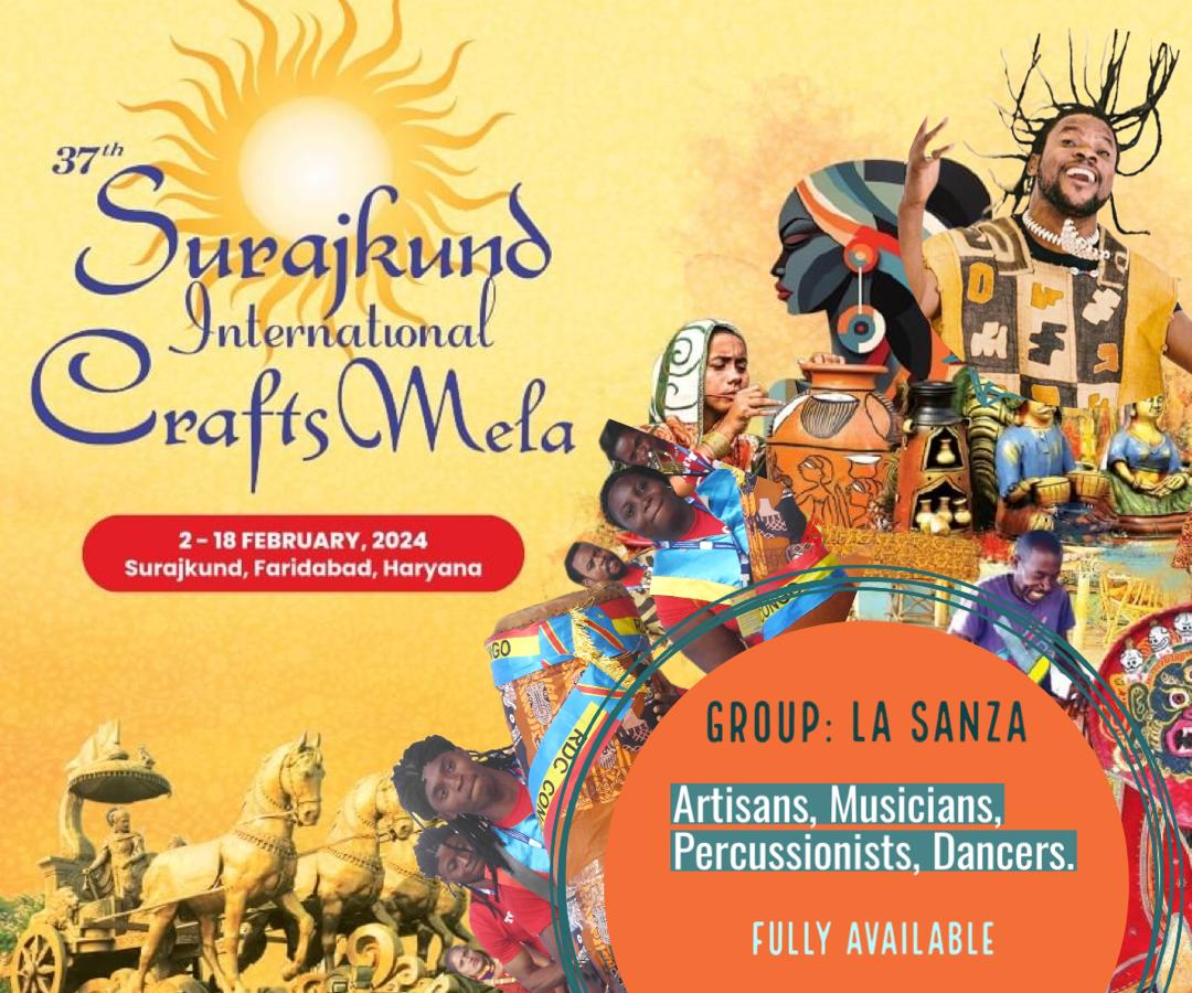 Carnaval Surajkund International : Eddy Mboyo et Groupe La Sanza représentent la RDCongo en Inde