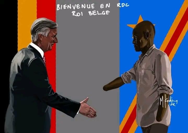 L’œuvre de M Kadima résume la perception du congolais du Roi belge en RDC ? 