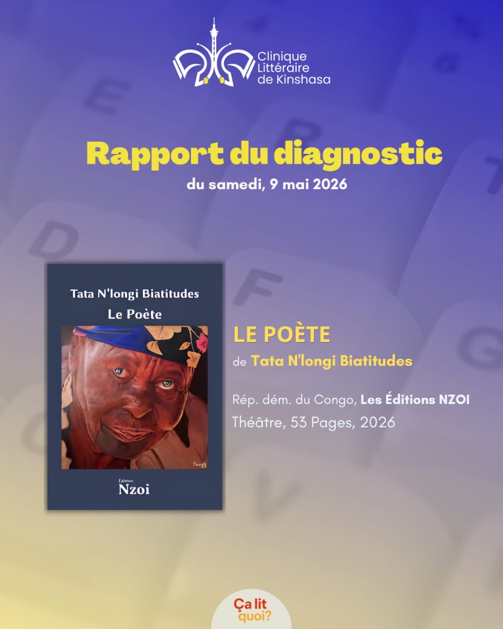 Critique : Rapport diagnostic de la pièce « Le Poète »